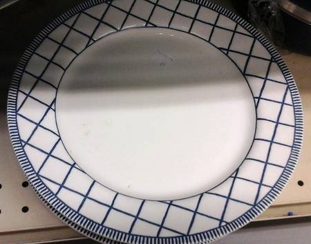 Blue Note (Blue & White Textured) Dinner Plate
