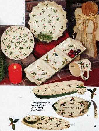 Holly and Berries 10" Pie Baking Plate