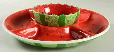 Watermelon (2 Piece) Chip & Dip Set