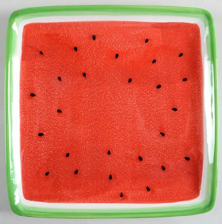 Watermelon Square Luncheon Plate