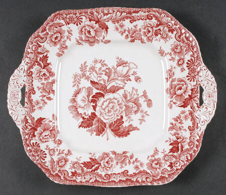 SP327 (Gadroon Shape) Square Handled Cake Plate