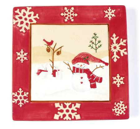 Winter Wishes Salad Plate by St Nicholas Square
