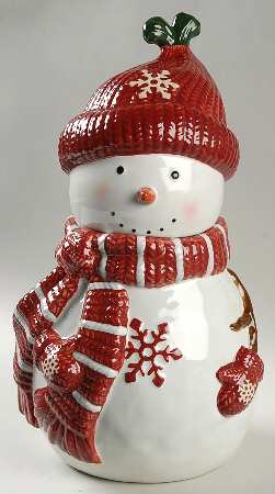 Winter Wishes Figural Cookie Jar & Lid