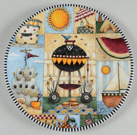 Good Ol' Summertime Melamine Salad Plate