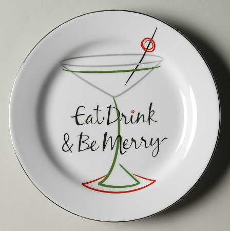 Eat, Drink & Be Merry Appetizer Plate