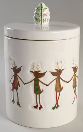 Reindeer Games Cookie Jar & Lid
