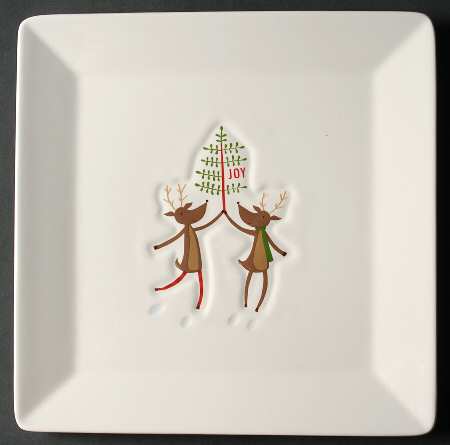 Reindeer Games Salad Plate by St Nicholas Square