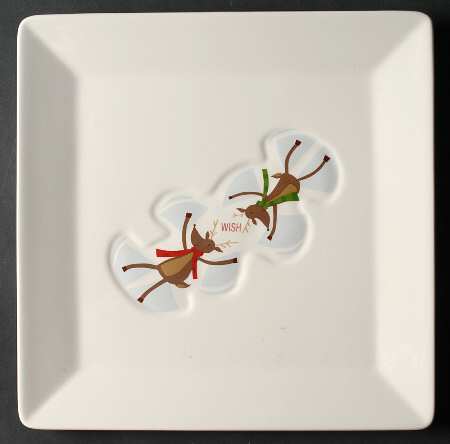 Reindeer Games Salad Plate by St Nicholas Square