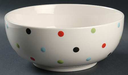 Baking Days White 9" Salad Serving Bowl