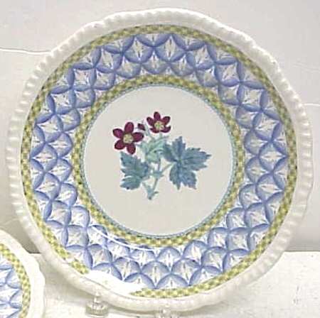 Geranium Blue and Yellow Luncheon Plate