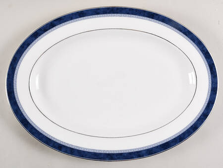 Blue Marble 14" Oval Serving Platter