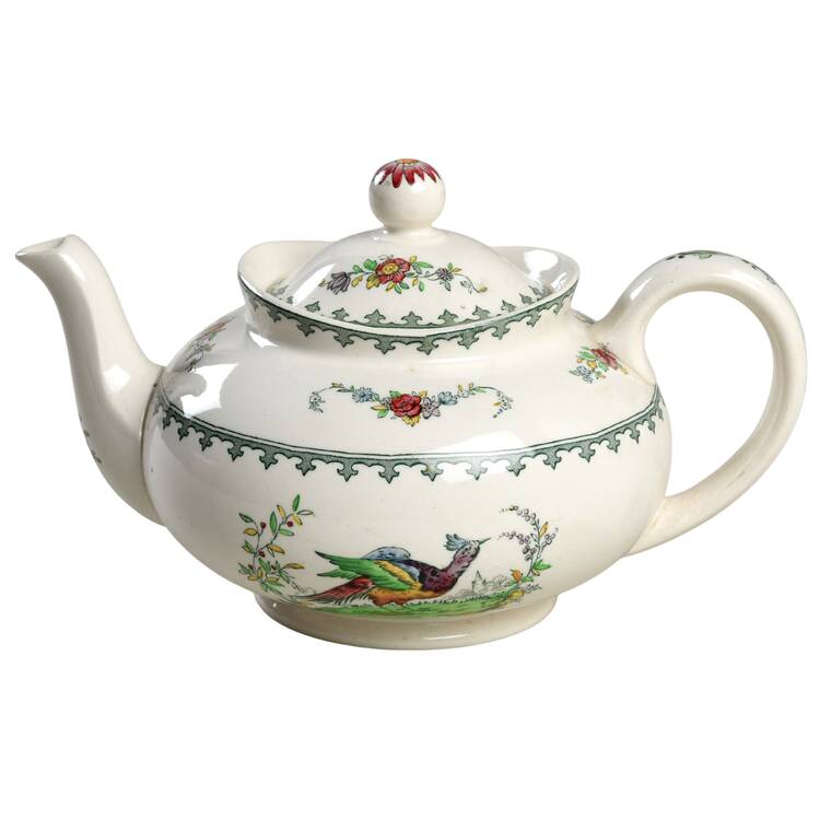 Vienna (Bird Center, Green) Mini Teapot & Lid
