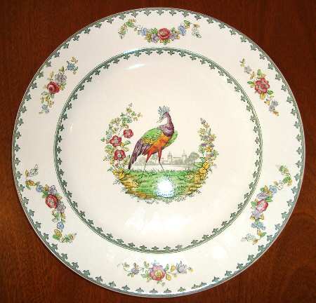 Vienna (Bird Center, Green) Dinner Plate