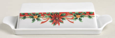 Poinsettia 1/4 Lb Covered Butter