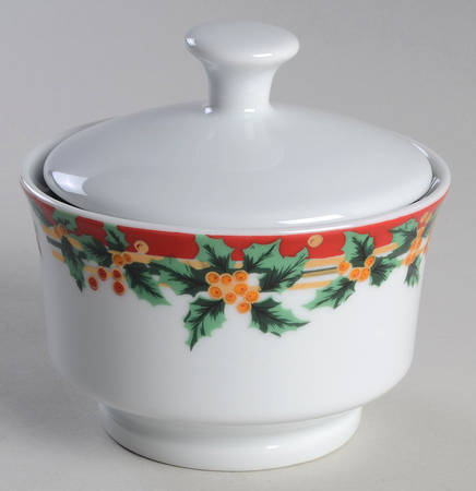 Poinsettia Sugar Bowl & Lid
