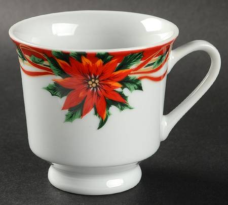 Poinsettia Footed Cup