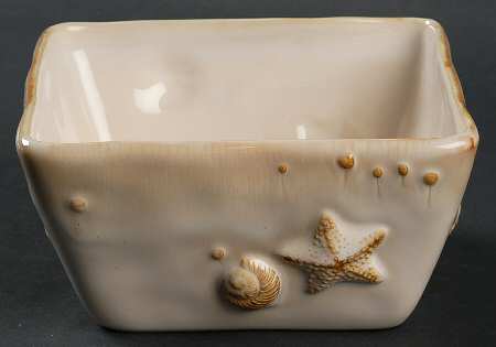 Seaside Tan Square Soup/Cereal Bowl