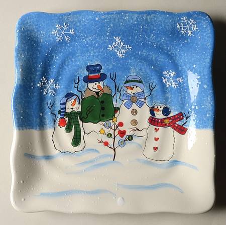Button Up Square Salad Plate