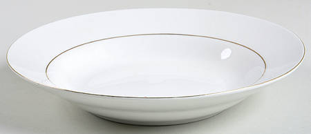 Classic Gold (Off White) Rim Soup Bowl