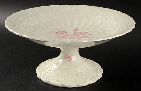 Billingsley Rose Red (Jewel) Round Compote (Height X Width)