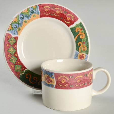 Passages Flat Cup & Saucer Set