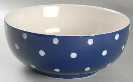 Baking Days Dark Blue 9" Salad Serving Bowl