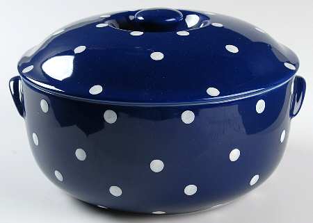 Baking Days Dark Blue 2 Qt Round Covered Casserole