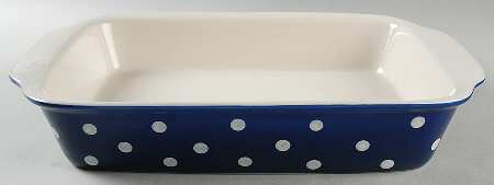 Baking Days Dark Blue 15" Rectangular Baker