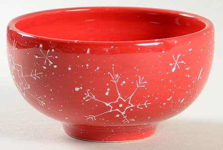 Crimson Snowflake Soup/Cereal Bowl