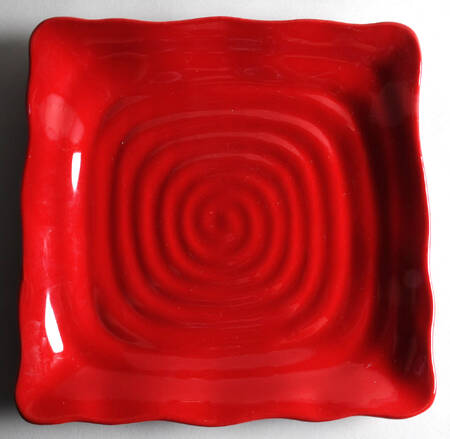 Crimson Square Dinner Plate