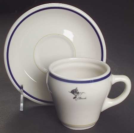 Chesapeake & Ohio "Chessie" Flat Cup & Saucer Set