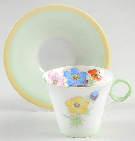Anemone Bunch Flat Cup & Saucer Set