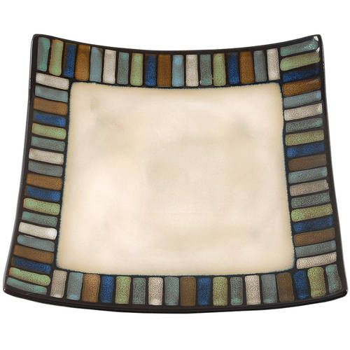 Vallejo Blue Square Accent Luncheon Plate