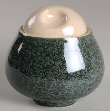 Malibu Green Sugar Bowl & Lid