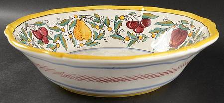 Tuscan Fruit 12" Round Serving Bowl