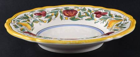 Tuscan Fruit Large Rim Soup Bowl