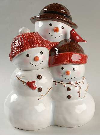 Warm Wishes Figural Cookie Jar & Lid