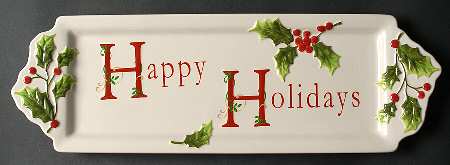 Holly Jolly 16" Rectangular Serving Platter