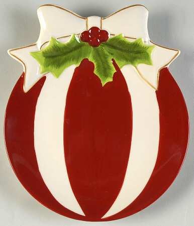 Holly Jolly Figural Salad Plate