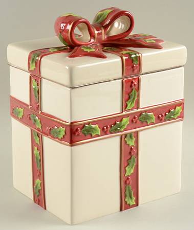 Holly Jolly Figural Cookie Jar & Lid by St Nicholas Square