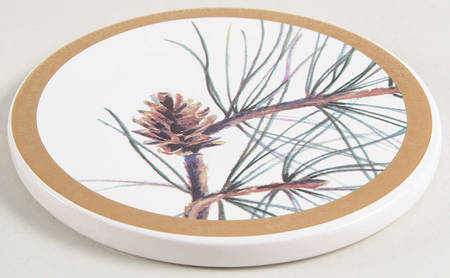 Laurel Cork Back Round Coaster