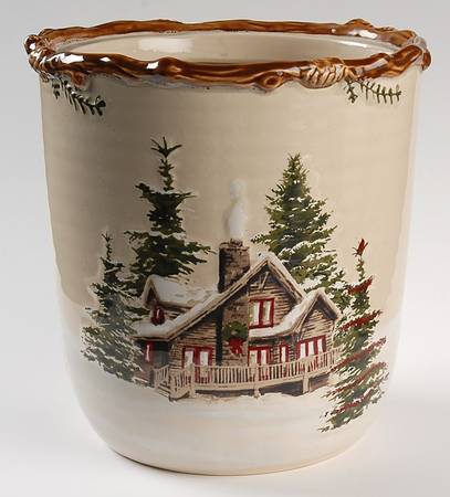 Snow Valley Cookie Jar No Lid