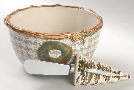 Snow Valley Dip Bowl & Spreader Set