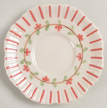 Red Pinstripe Saucer for Child's Cup