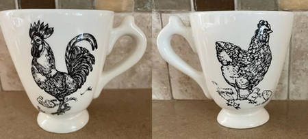 Barnyard Toile Rooster Mug