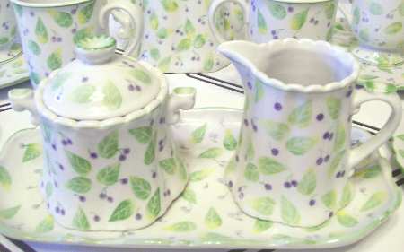 SAD81 Creamer & Sugar with Lid & Tray Set