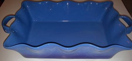 Coronado Blue Handled Rectangular Vegetable Bowl