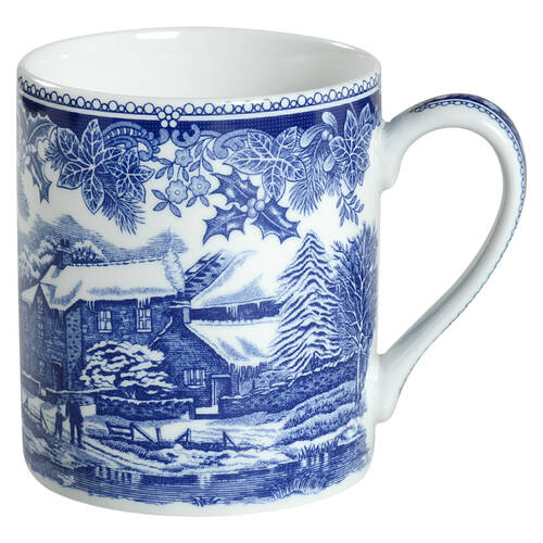 Winter's Eve Blue (Regimental Shape) Mug by Spode