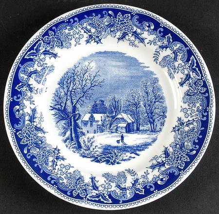 Winter's Eve Blue (Regimental Shape) Salad Plate