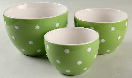 Dots Green Mixing Bowl Set (MB6, MB5, MB4)